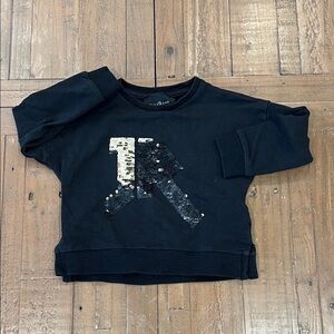 John Richmond Black Kids flip sequin Sweatshirt kids size 2 - designer
